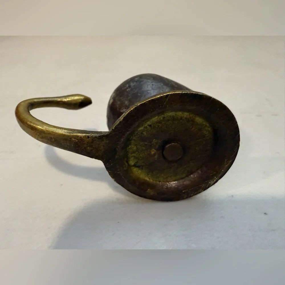 Vintage Miniature brass oil‎ Aladdin style Lamp Candleholder